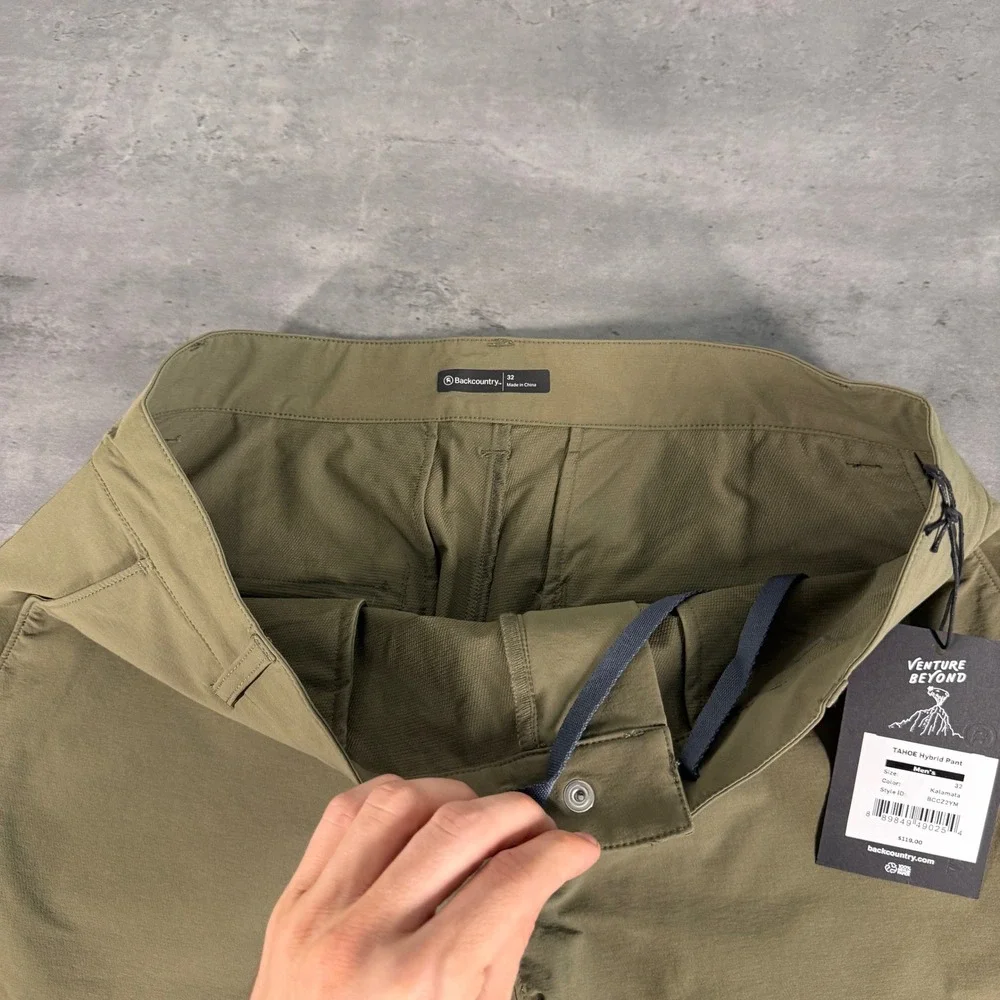 Backcountry Tahoe Hybrid Pant Mens 32 Kalamata Olive Green Hiking Technical $119